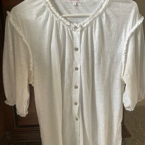 Goldie white ruffle shirt